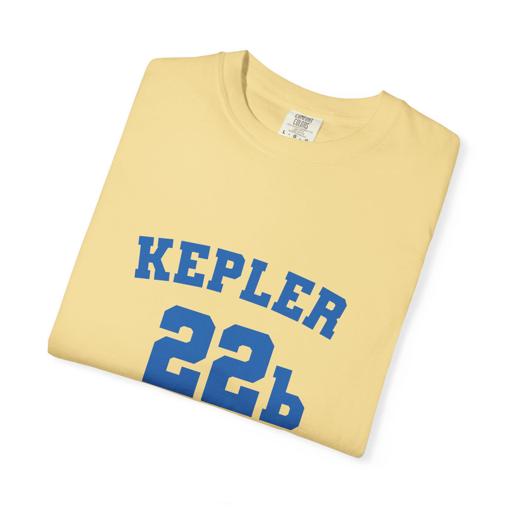 Kepler 22b Unisex Garment-Dyed T-Shirt, Casual Tee, Space Lover Gift, Astronomy Apparel, Unique Graphic Shirt, Cosmic Fashion