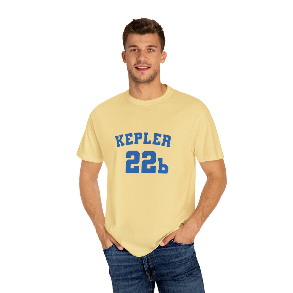 Kepler 22b Unisex Garment-Dyed T-Shirt, Casual Tee, Space Lover Gift, Astronomy Apparel, Unique Graphic Shirt, Cosmic Fashion