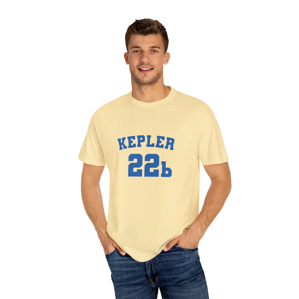 Kepler 22b Unisex Garment-Dyed T-Shirt, Casual Tee, Space Lover Gift, Astronomy Apparel, Unique Graphic Shirt, Cosmic Fashion