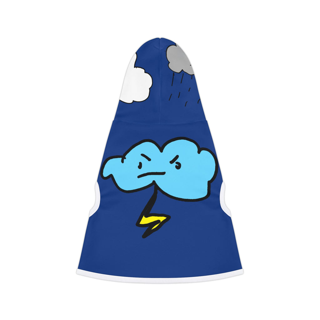 Cute Cloud Print Pet Hoodie for Dogs, Cozy Dog Sweater, Rainy Day Pet Outfit, Gift for Pet Lovers, Adorable Pet Apparel