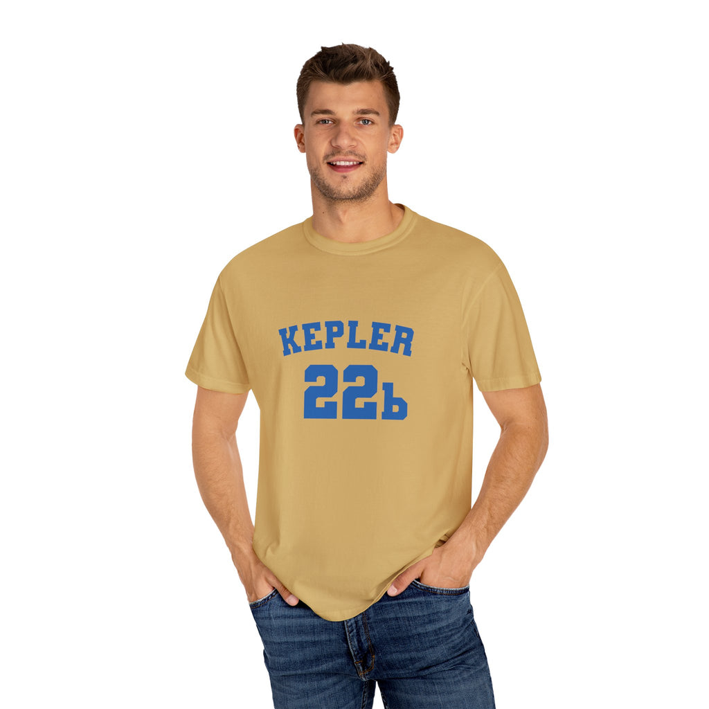 Kepler 22b Unisex Garment-Dyed T-Shirt, Casual Tee, Space Lover Gift, Astronomy Apparel, Unique Graphic Shirt, Cosmic Fashion