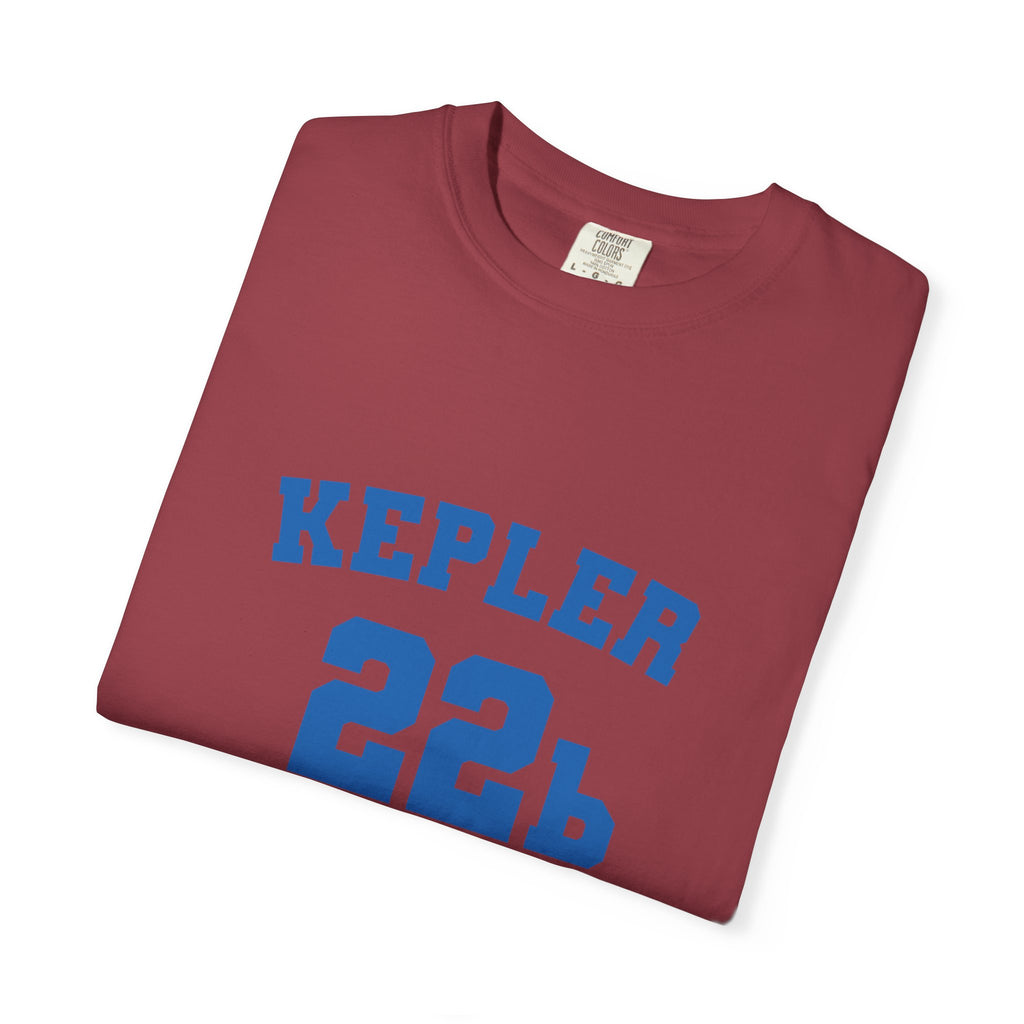 Kepler 22b Unisex Garment-Dyed T-Shirt, Casual Tee, Space Lover Gift, Astronomy Apparel, Unique Graphic Shirt, Cosmic Fashion